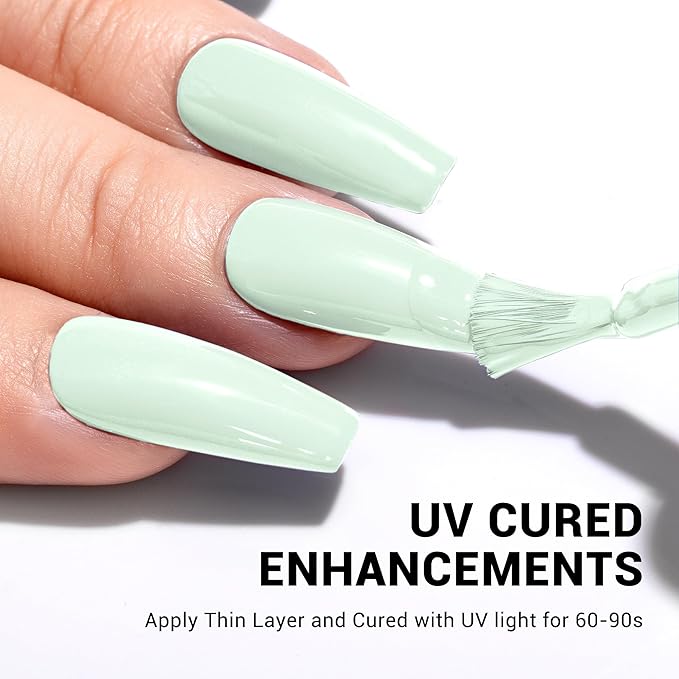 MelodySusie Thick White Gel Nail Polish,0.5fl oz White in Green Gel Polish Autumn Winter Color 1667, Soak Off UV LED Nail Lamp Gel Polish Christmas Gift for Women Manicure Salon DIY At Home 0.5 Fl Oz