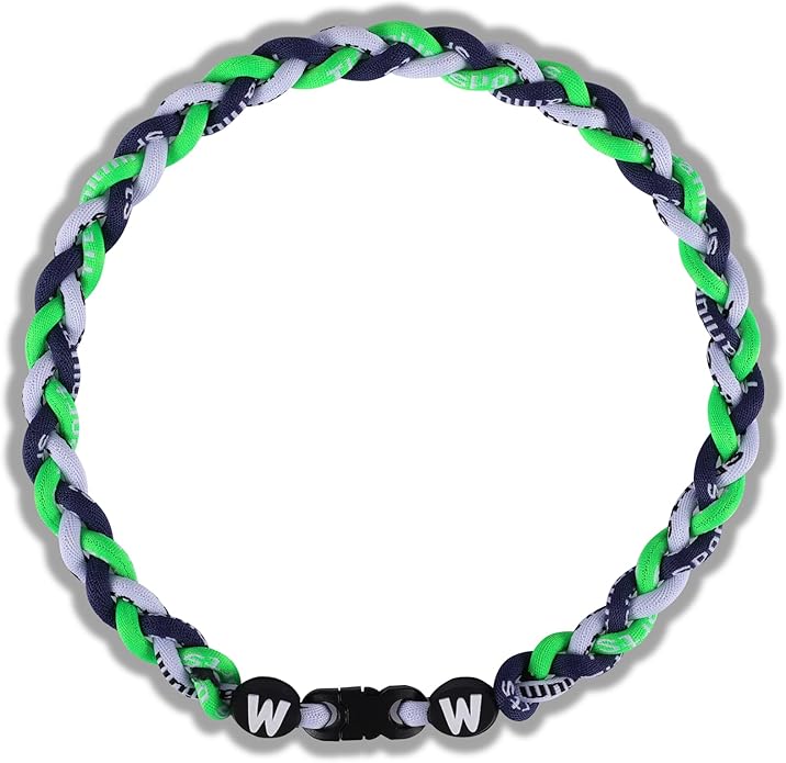 Premium 18inch Baseball Necklace w/Nylon Tri-Braided Rope Tornado Design