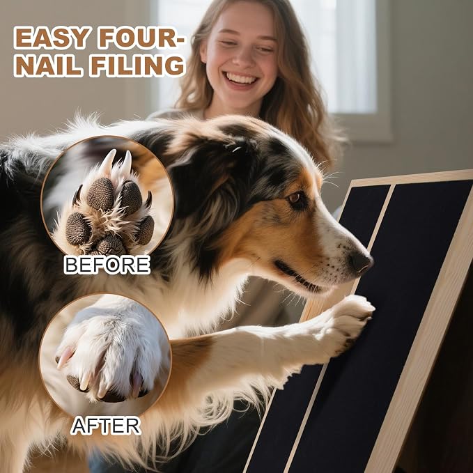 Dog Nail Scratch Board with Treat Box Nail File Toy Large Dogs