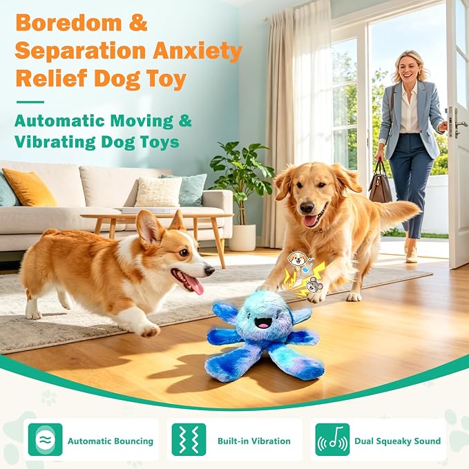 Fuufome Interactive Automatic Jumping Dog Toy for Small, Medium & Breeds to Keep Them Busy