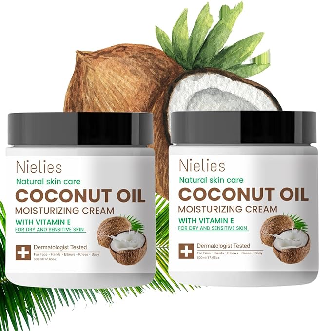 2 x 500ml Jars of Intense Hydration for Dry Skin & Body - Fast Absorbing Unscented Lotion, Face Moisturizer & Hand Cream
