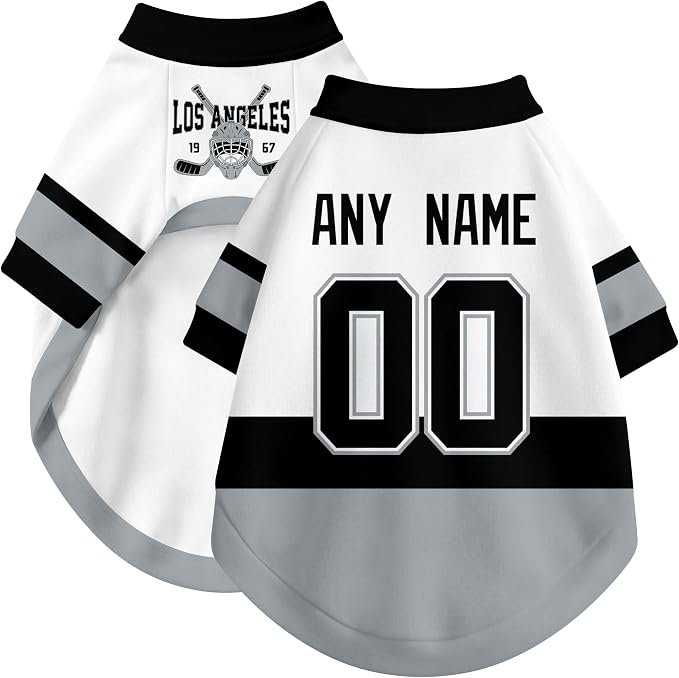 Los Angeles Dog Clothes Personalized Pet T Shirt for Dogs Gift | Custom Name Number Jersey Style Pet Shirt for Dog