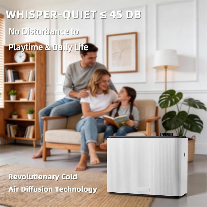 Smart Scent Air Machine for Home 1000mL Hotel Scent Diffuser for 4500 sq.ft HVAC Aroma Diffusers for Large Home Smart Bluetooth, Waterless Aromatherapy Ideal for Whole House (White)