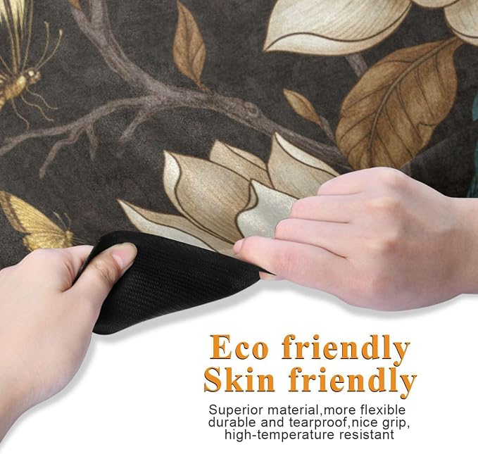 Magnolia Flowers Yoga Mat for Home Workout Fitness Mat for Women Non Slip Exercise Mats with Storage Bag