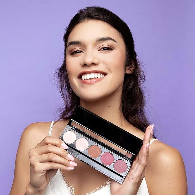 Juwel Cosmetics Eye Shadow Palette, Talc-Free Highly Pigmented Pressed Powder, Eye Makeup Palette that Blends Perfectly, 5 Shades of Paraben-Free and Sulfate-Free Eyeshadow, One the Rocks