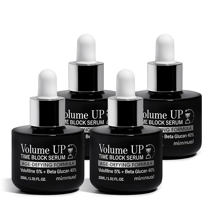 Volume Up Time Block Serum | Anti-Aging 5% Volufiline + 40% Beta Glucan | Plumps Wrinkles by Stimulating Fat Cell Production | Undereye, Forehead, Frown Lines&Neck Wrinkles | 30ml / 4pcs