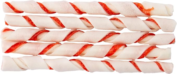 Dingo Twist Sticks Rawhide Dog Treat With Real Chicken, 50 Count | Long-Lasting Rawhide With Real Chicken, Provides Protein, Natural Chewing Action Promotes Clean Teeth, For Adult Dogs
