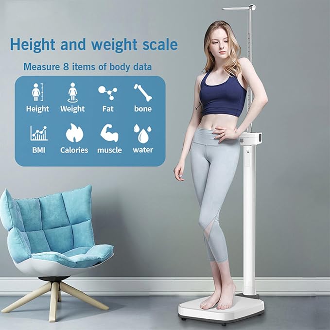 Body Weight Scale - Digital Weighing Machine, for Muscle Composition & Height Measurement - Physician Scales, for Gym, Step-On Technology