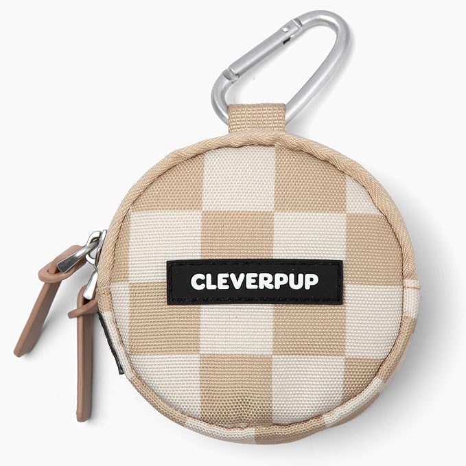 Cleverpup Training Sling & Snackpack Double Insulated Treat Pouch in Checkerboard