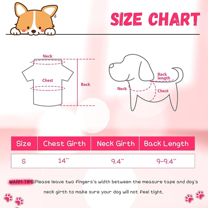 Reginary 8 Pieces Dog Shirts Girl Small Dog Clothes for Chihuahuas Yorkies Female Puppy Shirts Printed Pet Outfit Cute Breathable Soft Valentine's Day Doggie Cat Lovers Gift, Size S