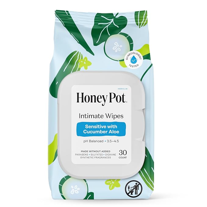 The Honey Pot Company - Feminine Wash & Feminine Wipe Bundle - Includes Ph Balance Feminine Wash and Wipes for Women - Herbal Infused Feminine Care Products - Cucumber Aloe