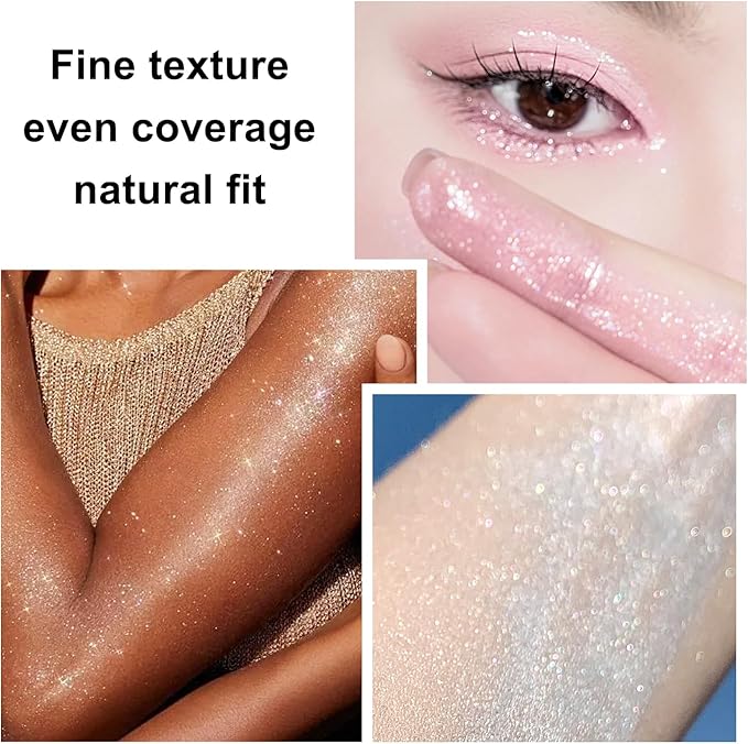 Hair and Body Glitter Spray, 1PC Peal White Glitter Hairspray Dry Powder Makeup for Clothes, Festival Rave Prom Loose Sparkle Powder,Holographic Ultra Fine Resin Glitters for Crafts (1PC Peal White)