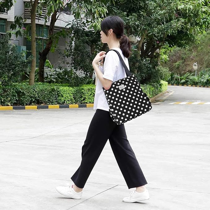 KAMO Floral Tote Bag - Waterproof Lightweight Handbags Travel Shoulder Bag for Hiking Yoga Gym Swimming Travel Beach