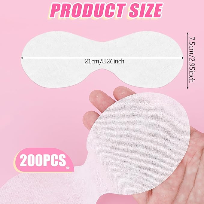 Psyqtsuary Disposable Non Woven Eye Care, 200 Sheets Eye Mask Paper Disposable Sheets Eye Covers Cotton Cosmetic Facial Eye Covers Skincare Spa Paper, DIY Clear Beauty Sheets for Makeup Beauty Tools