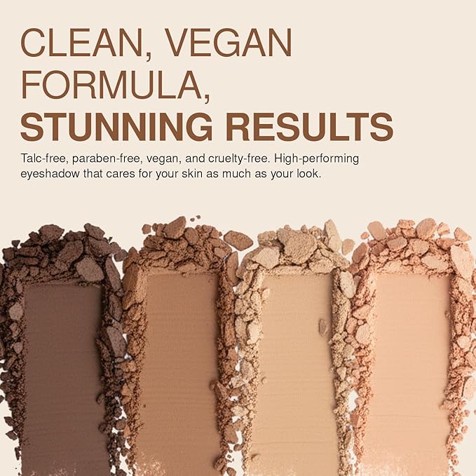 Palladio Eyeshadow Quads Velvety Pigmented Blendable Matte, Metallic & Shimmer Finishes, Creamy Formula, Four Way Quad Eye Shadow Palette, Talc-Free (Girly)