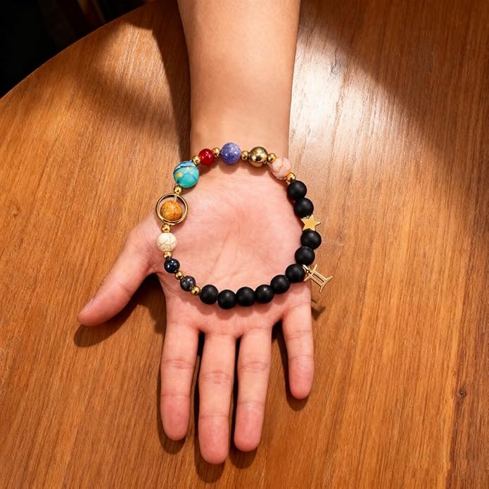 Bracelet, Adjustable Healing Stone Crystal Bracelets Beaded Bracelet Relax Anxiety Gifts For Women
