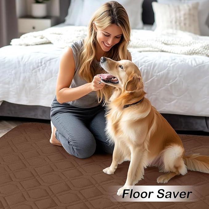 Waterproof Dog Bed Blanket - Soft Pet Blanket & Sofa Cover for Dogs | Reversible Washable Furniture Protector, Couch Covers for Pets (40x70 Inch, Brown/Beige)