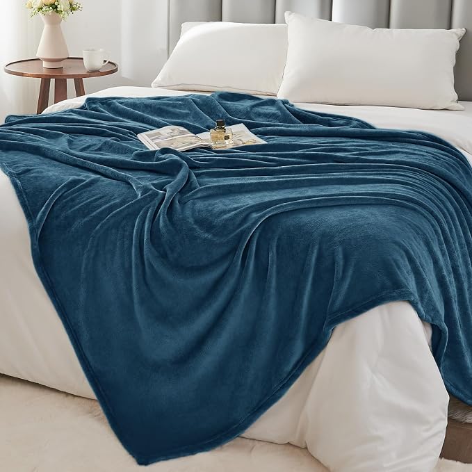 BEDELITE Fleece Blanket Soft Plush Twin Size Blanket Mineral Blue 60"x80" | Ultra Soft Fleece, Plush Microfiber, Lightweight Warmth, All Season Comfort, Fade Resistant, Machine Washable, Couch Sofa Bed