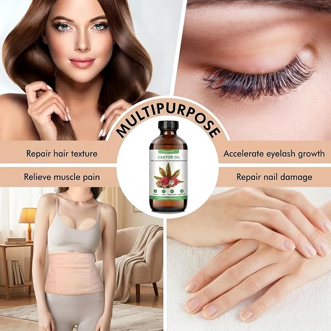 Castor Oil Pack Wrap Boost Wellness Overall, Reusable Organic Castor Oil Packs with Soft Cotton Lining for Stomach Neck Breast Easy to Use
