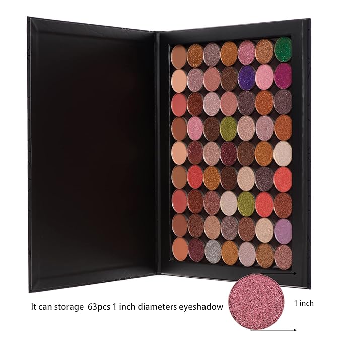 Allwon Extra Large Magnetic Palette Empty Makeup Palette for Eyeshadow Lipstick Blush Powder (Diamond shape)
