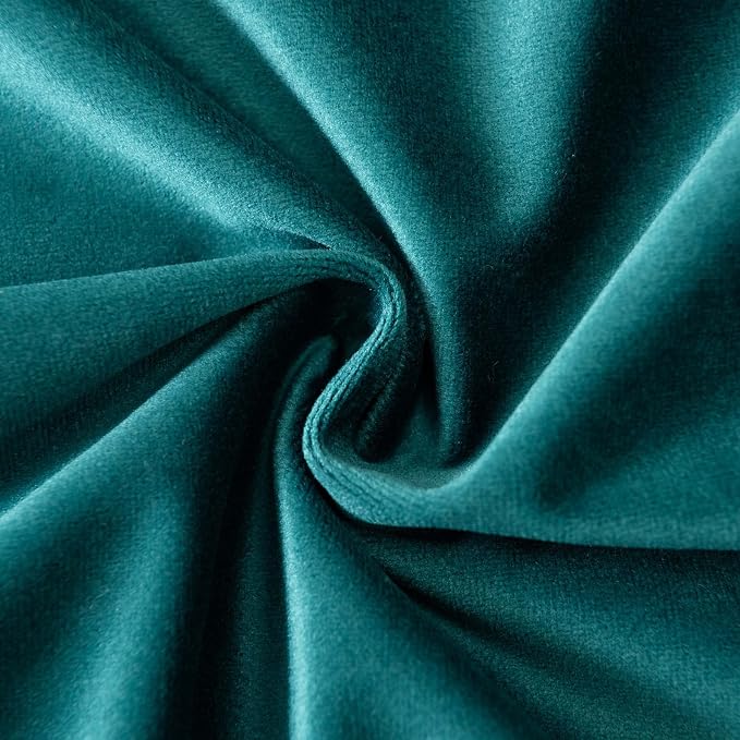 24x24 Velvet Throw Pillow Covers Set of 2 for Couch Sofa Bed,Peacock Blue | JUSPURBET Decorative Pillow Covers with Invisible Zipper for Modern Living Room Bedroom Home Decor