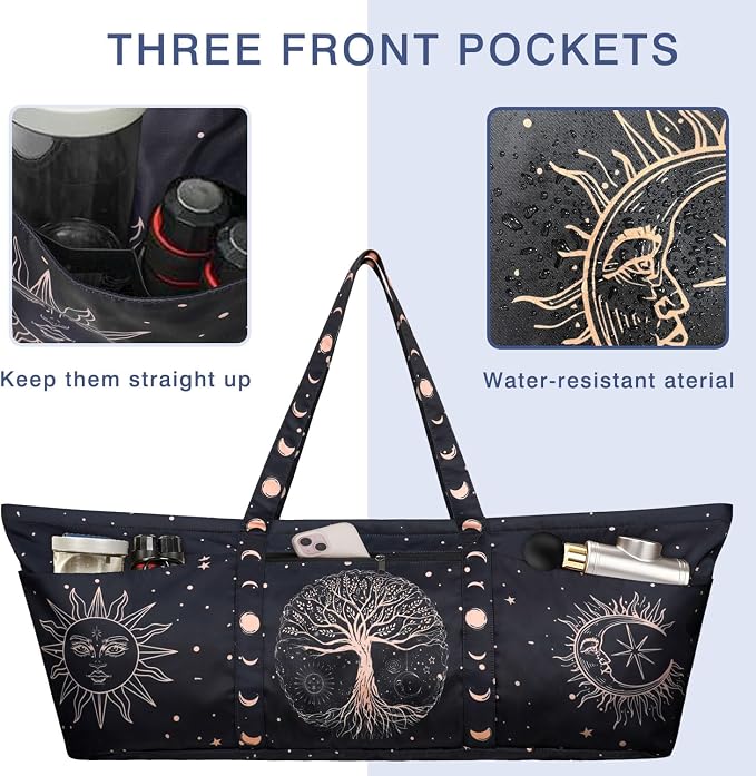 Yoga Mat Bag Yoga Mat Carrier with Shoes Compartment & Wet Pocket Pilates Bag with Zipper Pockets & Yoga Mat Holder Strap Yoga Bags and Carriers Fits All Your Stuff