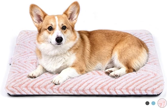 Mora Pets Dog Crate Pad Washable Puppy Dog Bed for Crate Flat Kennel Mat | Soft Dog Cat Bed Mat, Crate Pad for Dog Cages Cozy Sleeping Liner, Dog Pillow Cushion for Small Medium Pets Anti Slip 30 x 19