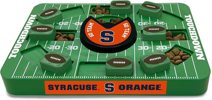 Pets First NCAA Syracuse Large Puzzle Toy, Interactive Treat Toy for Dogs, Slow Feeding Toy, New Large Size