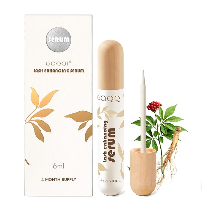 Lash Serum for Eyelash Growth, Eyelash Serum for Longer, Fuller & Stronger Lashes, With Natural Formula for Sensitive Eyes, Prostaglandin-Free, Vegan & Cruelty-Free （6ml）