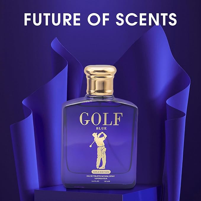 A CENTER Men's Cologne Gift Set 4 Pack(Golf Blue,Golft Limited Red,Player Green,Player Red)- 3.4 Fl Oz Each | Vanilla Floral & Woody & Amber Floral Fragrance | Luxury Eau de Toilette
