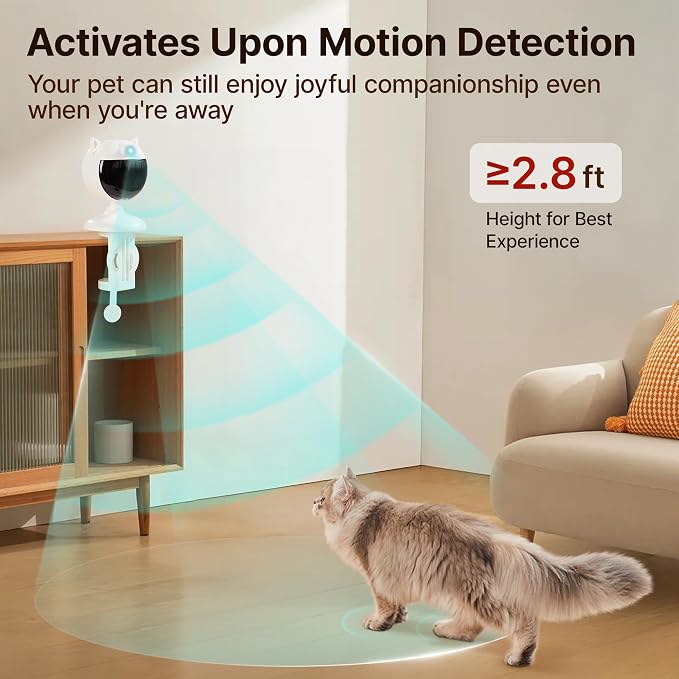 Potaroma Smart Sensor Cat Laser Toys Interactive, Motion Activated Truly Random Trjajectory, Clamp Design, Automatic Chargeable Kitten Toy Indoor Exercise, Cream White | Motion Activated Truly Random Trjajectory, Clamp Design, Automatic Chargeable Kitt...
