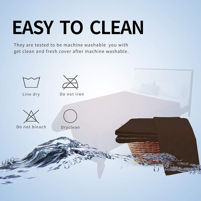 Easy-Going Waterproof Dog Bed Cover, Non-Slip Pet Blanket, 86x82in, Coffee | Leakproof Couch Cover, Machine Washable Furniture Mattress Protector, Soft Sofa Mat For Dogs, Pet Friendly