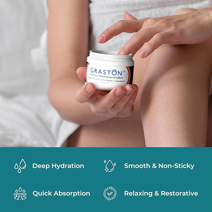 Graston Technique Vitamin E Enriched Emollient - 4oz Jar, Ideal for IASTM Lotion & Massage Therapy Cream, Perfect Vitamin E Cream for Massage and Physical Therapy, 3-Pack