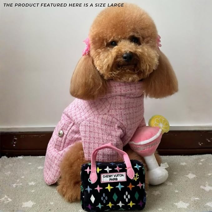 Haute Diggity Dog Chewy Vuiton Handbag Plush Dog Toy, Designer Parody Toy