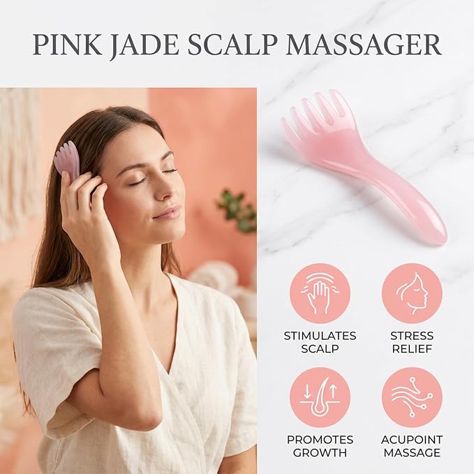 2Pcs Scalp Massager, Manual Five Claw Head Massager, Portable Handheld Resin Gua Sha Comb for Scalp Massage, Hair Growth, Neck Shoulder Relaxation