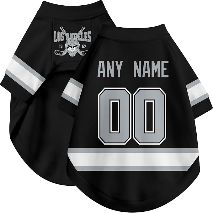 Los Angeles Dog Clothes Personalized Pet T Shirt for Dogs Gift | Custom Name Number Jersey Style Pet Shirt for Dog