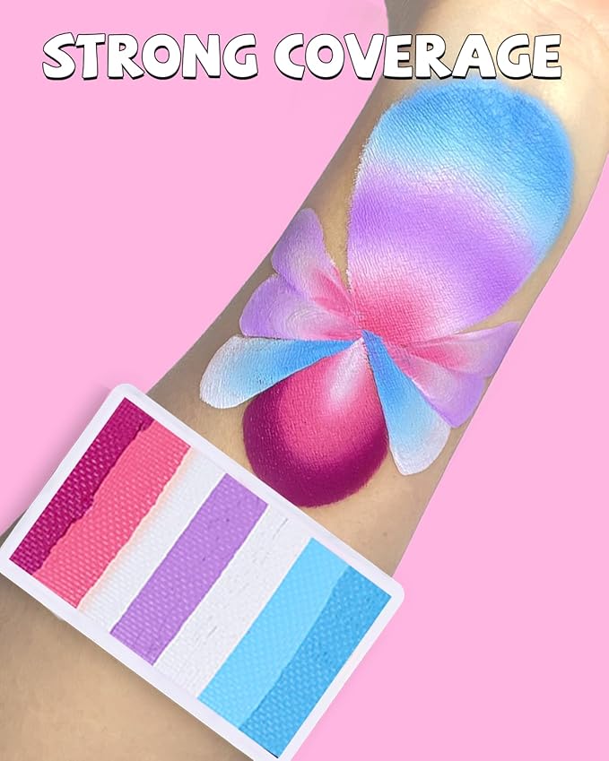 Anka Bella Professional Water Activated Rainbow Cake Face Paint（Star Ocean）50gm,Hypoallergenic, Non-Toxic,Face Body Painting Makeup