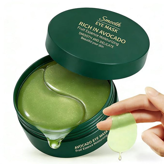 60 Pcs Avocado Eye Mask, Under Eye Patches for Dark Circles & Puffiness - Moisturizing Nourishing Eye Treatment, Improves Dryness/Fine Lines/Wrinkles, Perfect for Daily Care & Ideal Gift for Women