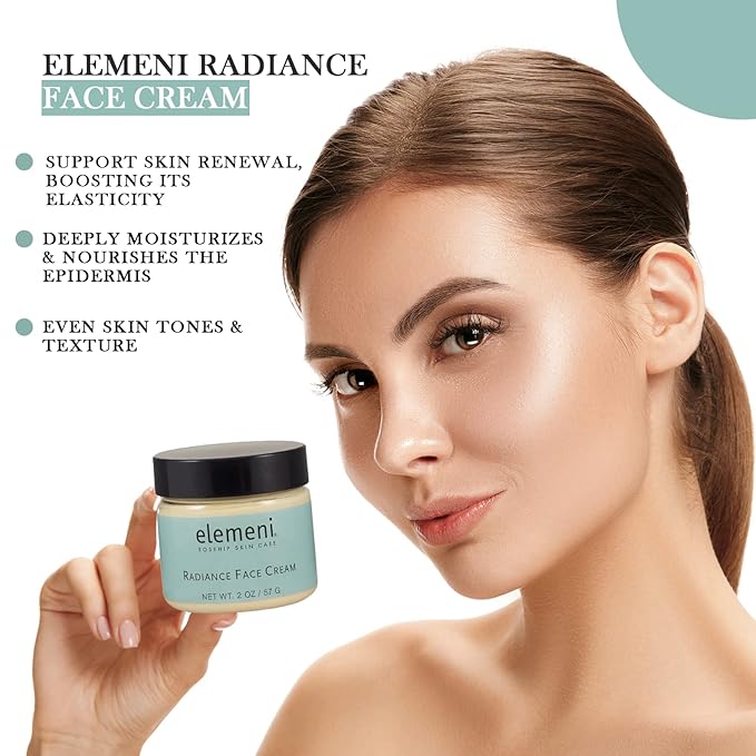 Max Green Alchemy elemeni Anti Aging Radiance Face Cream - Collagen Face Moisturizer Cream for Men and Women | Day and Night Cream Reduces Wrinkles and Improves Brightness | 2 OZ / 57 Gram
