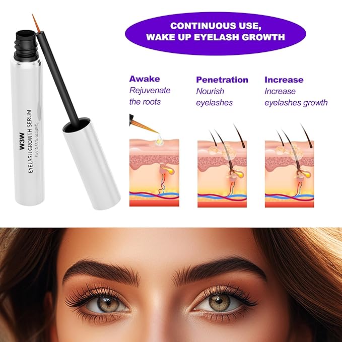 Lash Serum- Rapid Eyelash Growth Serum for tronger, Healthier Lashes & Brows, Vegan & Cruelty-Free (1 PCS)