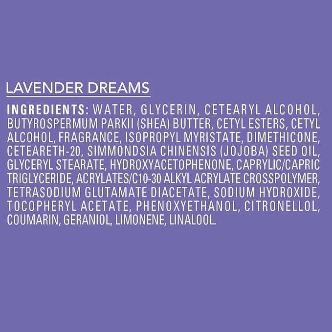 Jergens Shea Fusion Lavender Dreams Body Lotion, Scented Lotion, Moisturizer with Shea Butter and Vitamin E, 14 Fl Oz