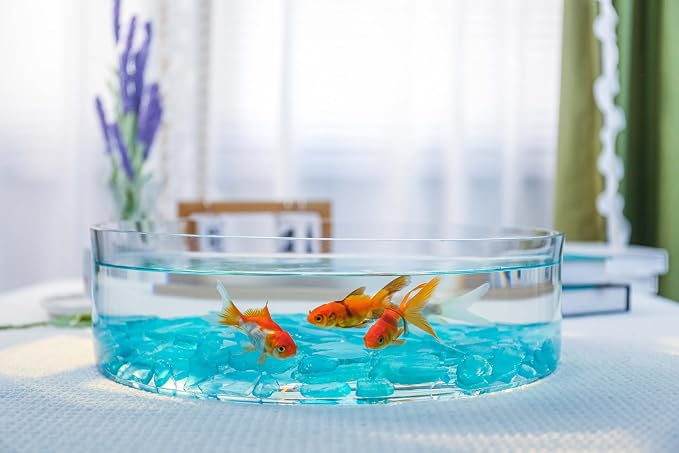 CYS Excel Large Glass Cylinder Vase (H:4" D:14") Flower Vase Centerpieces Hurricane Floating Pillar Candle Holder Terrarium Planter