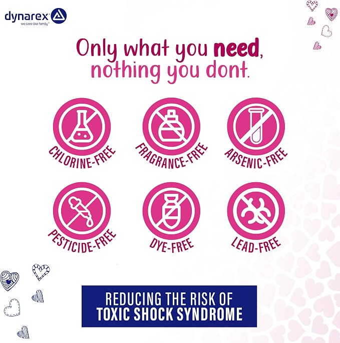 Dynarex Regular Tampons – Feminine Hygiene Product with Cardboard Applicator – 6-Hour Protection – 1 Box of 25 Tampons
