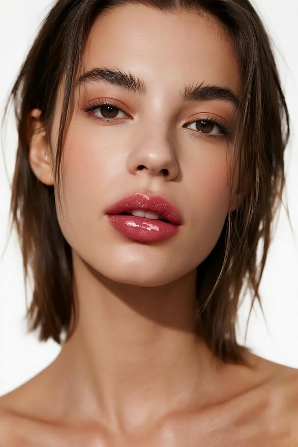 CATKIN Glossy Lip Balm Ultra Hydating Glow Lip Tinted Jelly Plump Melting Balm Shea Butter Repair Soothing For Dry Lips Dewy Finished 0.12 oz 2pcs Set 04