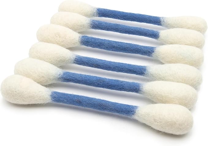 Glaciart One Swabs Cat Toys with Catnip - 6 Pk | Durable for Chew, Cute Cat Toys Interactive Kitty for Boredom, Exercise, & Play | Filled w/Organic Catnip for Anxiety & as Digestive Aid | Gift Idea