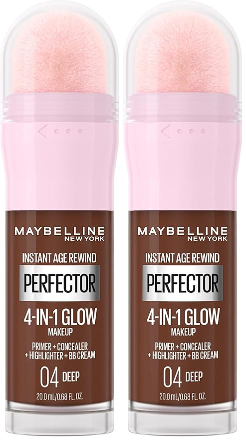 Maybelline New York Instant Age Rewind Instant Perfector 4-In-1 Glow Makeup, Deep (Pack of 2)