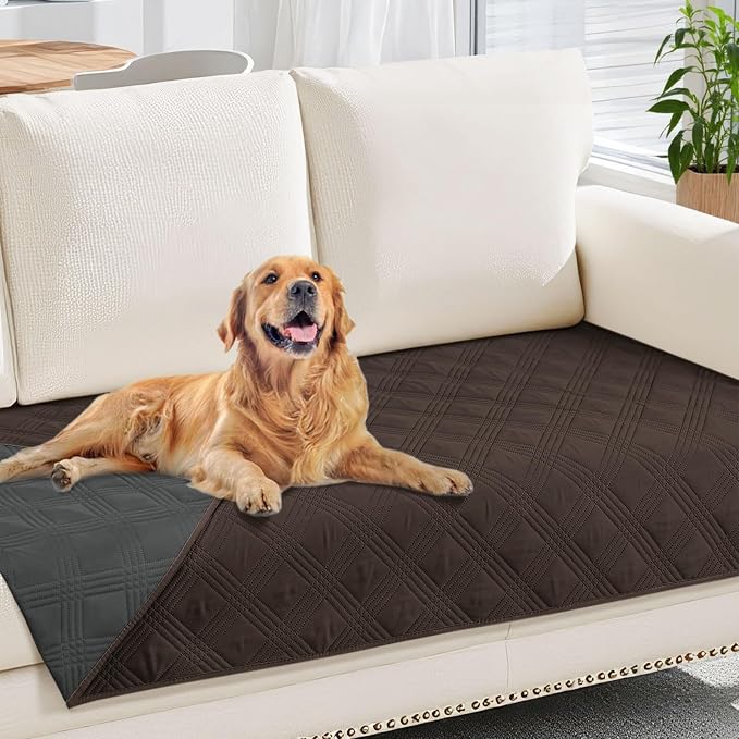 Waterproof Reversible Dog Blanket, Soft Couch Cover for Dogs Washable | Dual-Sided Waterproof Pet Bed Blanket, Resist Stains Spills & Pet Hair, Practical Furniture Protector For Pets, Size 30"x70"
