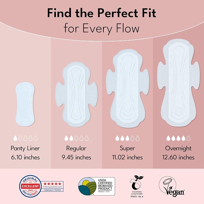 Sparkle Sanitary Pads for Women, Plant-Based Ultra Thin Pads with Wings | Feminine Pads | Organic Pads | Period Pad Softer Than Cotton Pads, Regular Absorbency, Unscented (Regular Pads, 40 Count)