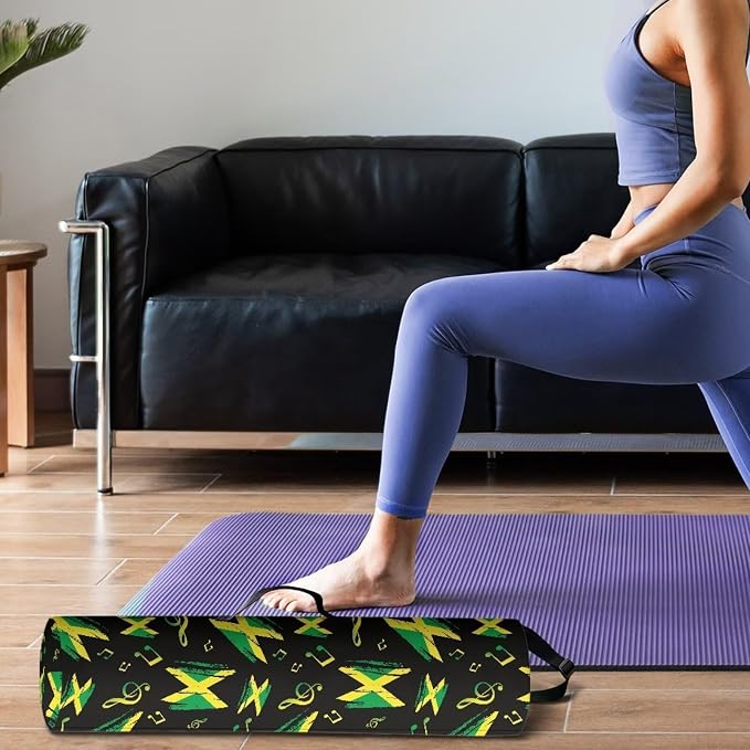 Yoga Mat Bag with Adjustable Shoulder Strap and Handle Zipper, 30in Wide x 6.3in Diameter for Yoga Mat Storage