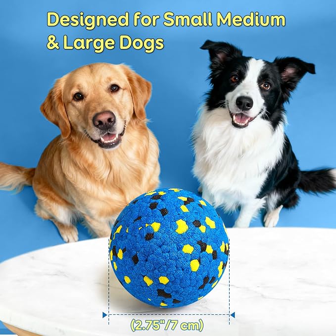 Kimee Dog Balls Tennis Balls Dog Chew Toys for Aggressive Chewers ETPU 4Pcs
